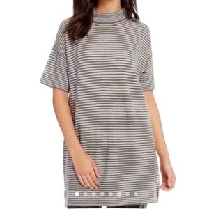 Eileen Fisher Grey Cream tunic dress size XXS